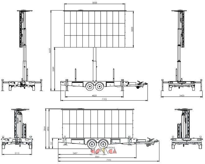 Ecran gean led t5 m2 sur remorque pour fete entreprise et concert en location Ecran gean led t5 m2 sur remorque pour fete entreprise et concert en location