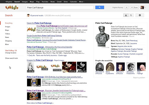 Serp ou page de resultats de moteur de recherche illustrant l importance de google images et knowledge graph