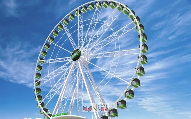 Tres grande roue foraine 55 metres 42 nacelles Tres grande roue foraine 55 metres 42 nacelles