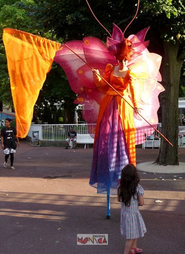 Echassier papillon geant aux ailes tropicales