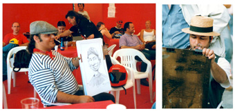 Caricaturiste en animation a Paris