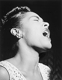 La mythique chanteuse de jazz et blues Billie Holiday surnommee Lady Day en 1947