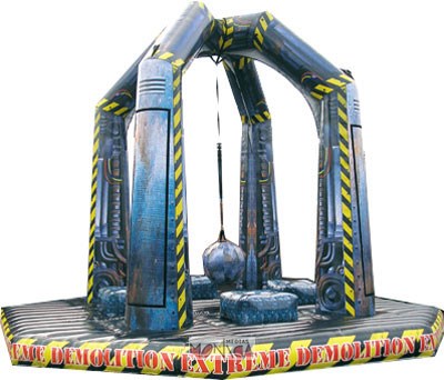 Extreme demolition gonflable pour jeux sportifs