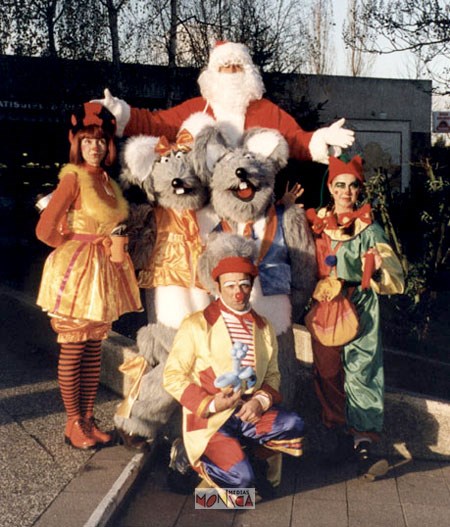 Artistes et mascottes du petit train de Noel