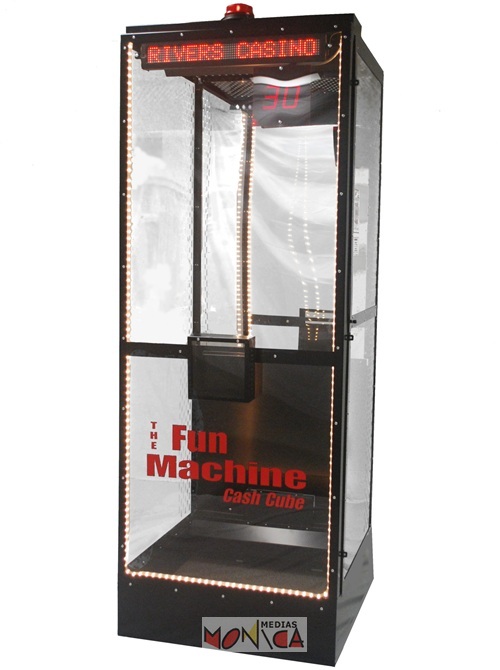 Cash Machine personnalisable avec gyrophare déroulant lumineux et espaces publicitaires