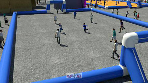 Le terrain de street soccer 5 contre 5 accueille un grand nombre de joueurs