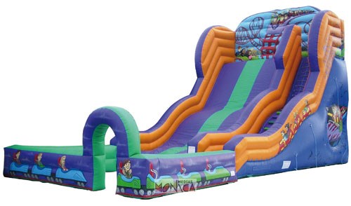 toboggan geant gonflable en grand huit pour enfant