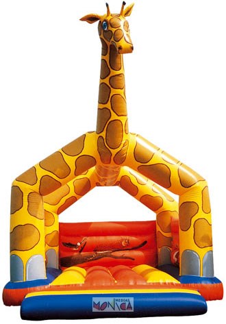Chateau gonflable en forme de girafe