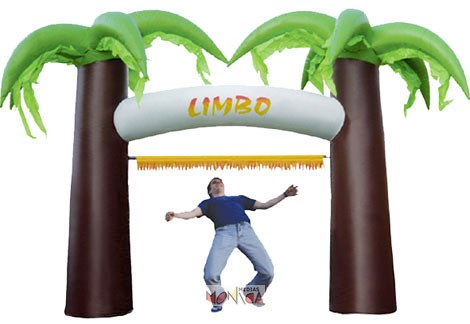 Limbo gonflable pour jeu sportif exotique