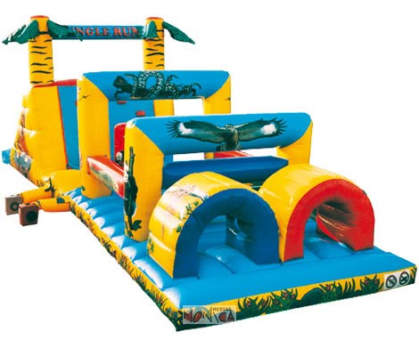 Parcours jungle gonflable pour enfants